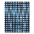 Deep Blue Woven Stripe Rug