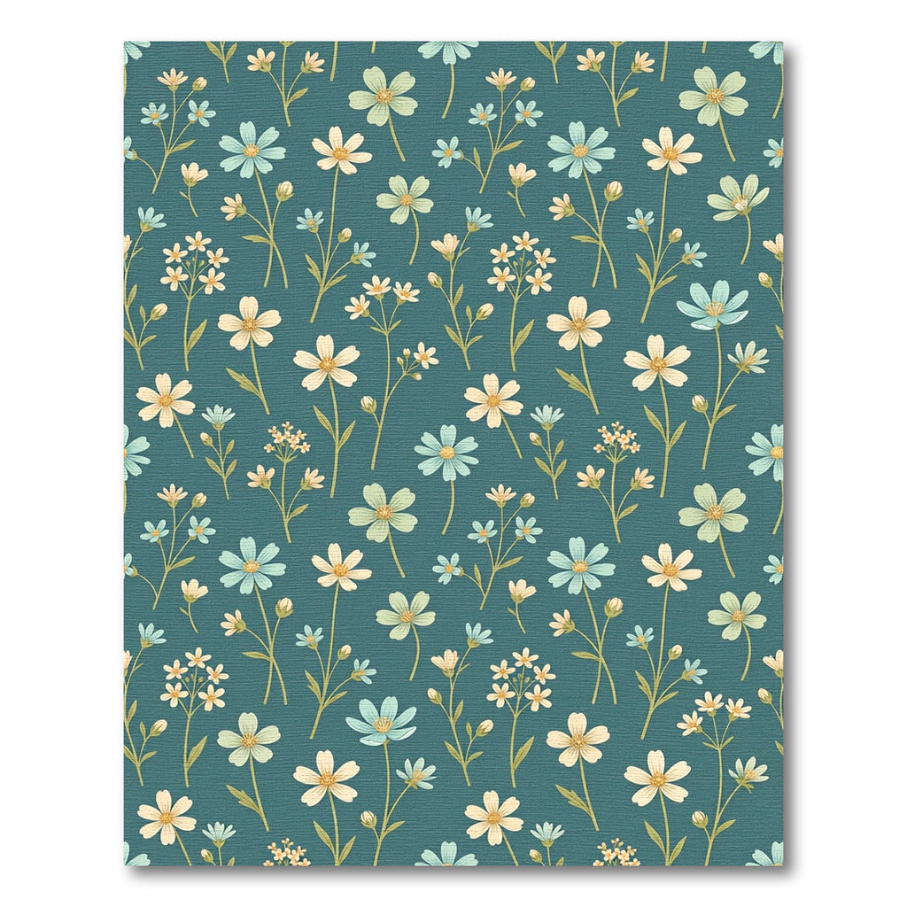Floral Meadow Blue Cream Rug