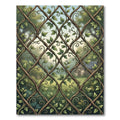 Intertwined Vine Lattice Green Botanical Rug