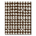 Brown Cream Houndstooth Geometric Rug