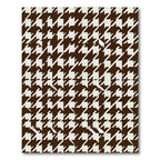 Brown Cream Houndstooth Geometric Rug