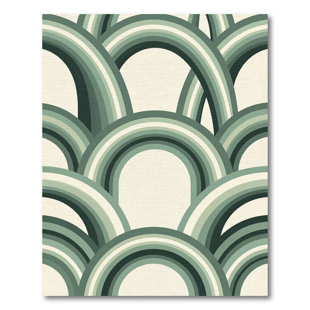 Sage Green Layered Arch Rug