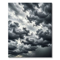 Dramatic Gray Stormy Cloudscape Rug
