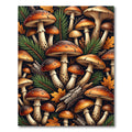 Enchanted Forest Mushroom Autumn Foliage Rug
