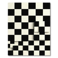 Black White Checkerboard Dimensional Squares Rug