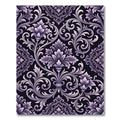 Ornate Lilac Floral Damask Rug