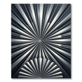 Modern Silver Radial Fan Rug