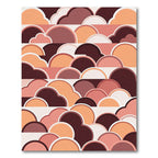 Geometric Terracotta Sunset Cloud Layers Rug