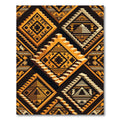 Geometric Step Pyramid Amber Ochre Tile Rug