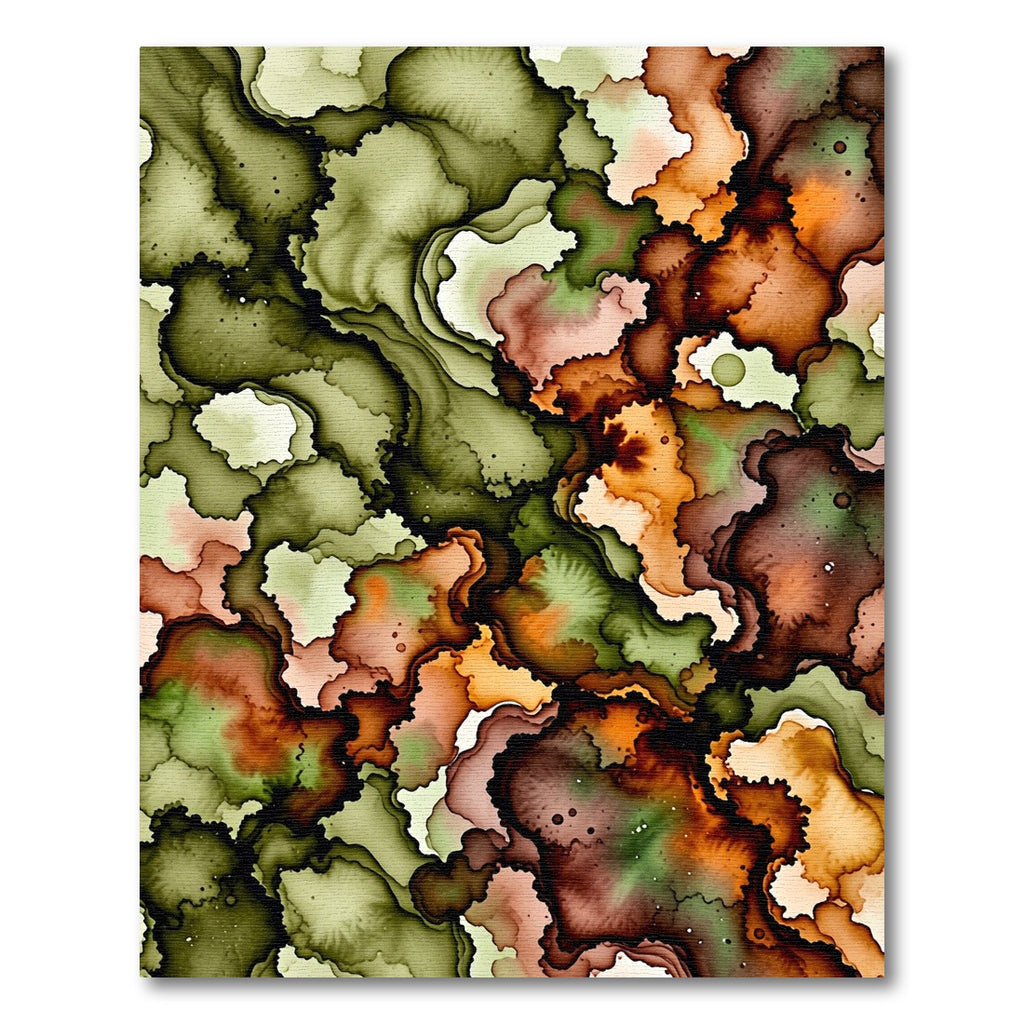 Earthy Tones Organic Fluid Abstract Rug