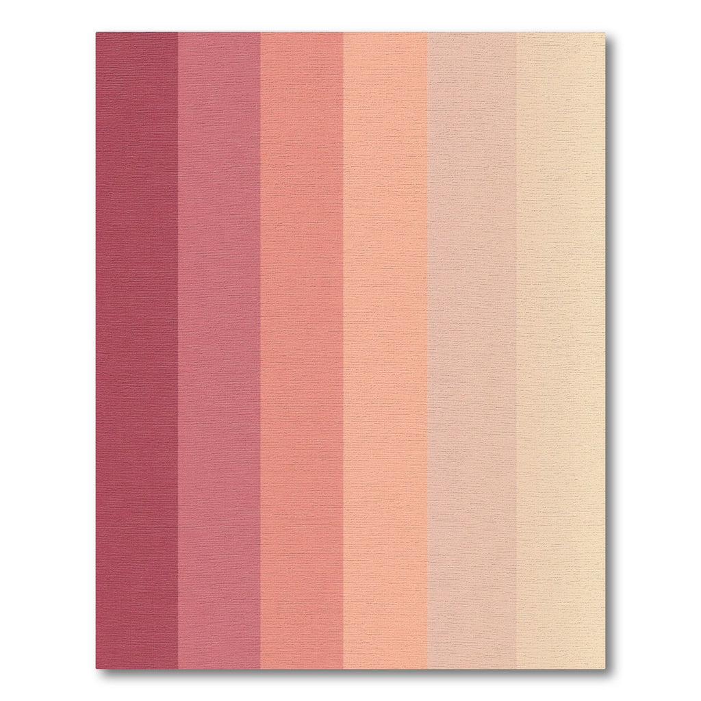 Graduated Pink Peach Stripe Rug