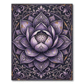 Ornate Purple Lotus Floral Mandala Rug
