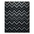 Sophisticated Gray Metallic Zigzag Chevron Rug
