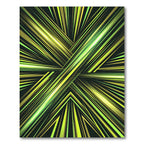 Vibrant Lime Green Streaks Rug
