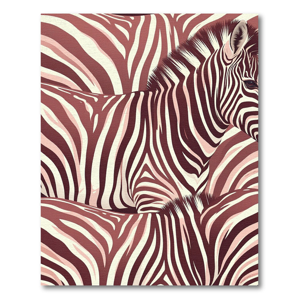 Rose Gold Zebra Stripe Abstraction Rug