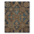 Geometric Hexagon Medallion Earthy Bronze Rug