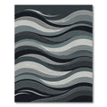 Monochromatic Mid Century Modern Wave Rug