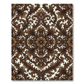 Elegant Rich Brown Acanthus Scroll Rug