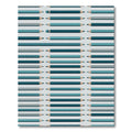 Teal Blue Pencils Repeating Row Rug