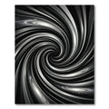 Cosmic Black and Silver Swirl Rug