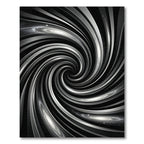 Cosmic Black and Silver Swirl Rug