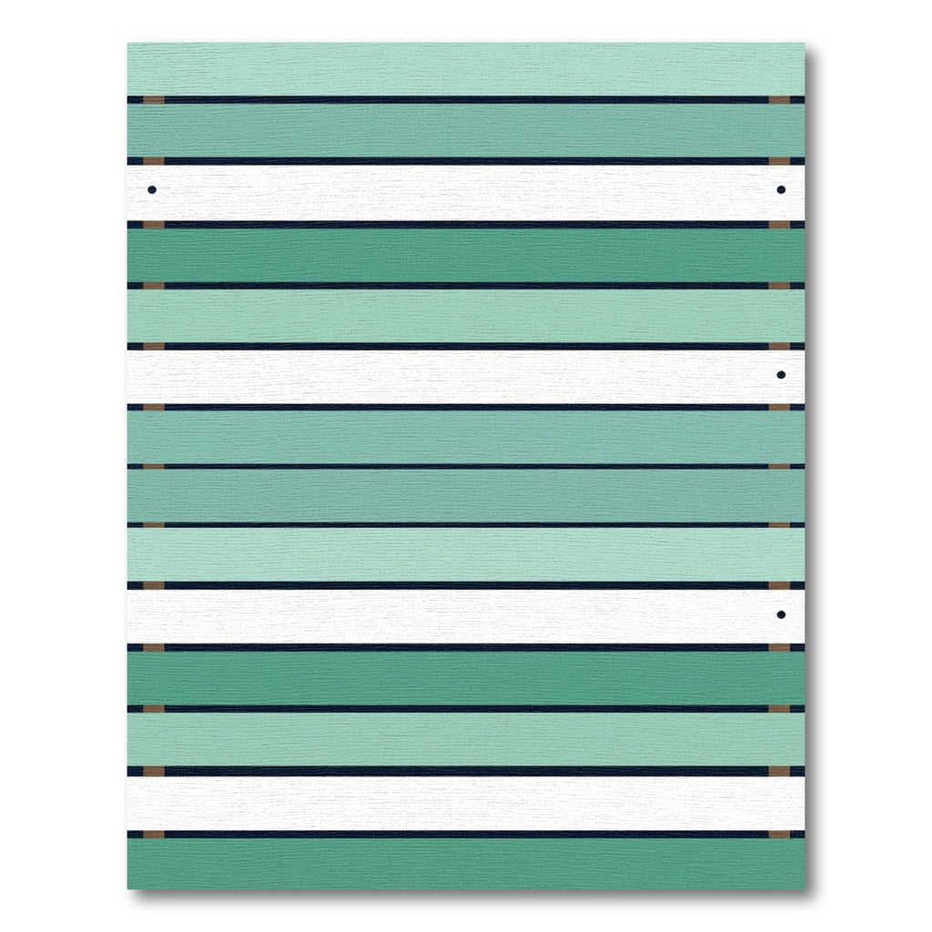 Abstract Mint Green Horizontal Stripe Rug