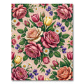 Vibrant Pink Floral Garden Arrangement Rug