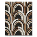 Mid Century Modern Arched Earthy Neutral Rug