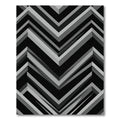 Modern Monochrome Chevron Geometric Art Rug