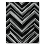 Modern Monochrome Chevron Geometric Art Rug