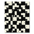 Monochrome Abstract Geometric Squares Rug
