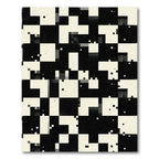 Monochrome Abstract Geometric Squares Rug