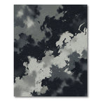 Atmospheric Charcoal and Slate Abstract Cloud Rug