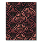 Art Deco Fan Crimson Layered Rug