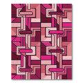 Geometric Magenta Interlocking Form Rug