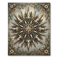 Earthy Floral Compass Medallion Rug