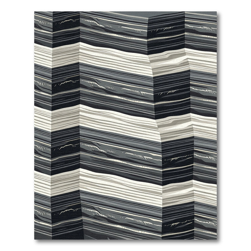 Monochrome Linear Abstract Geometric Rug