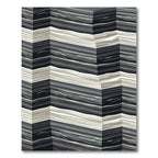 Monochrome Linear Abstract Geometric Rug