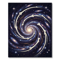 Cosmic Spiral Galaxy Bone Art Rug