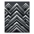 Monochromatic Geometric Illusion Stairs Rug