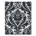 Ornate Charcoal Floral Damask Rug