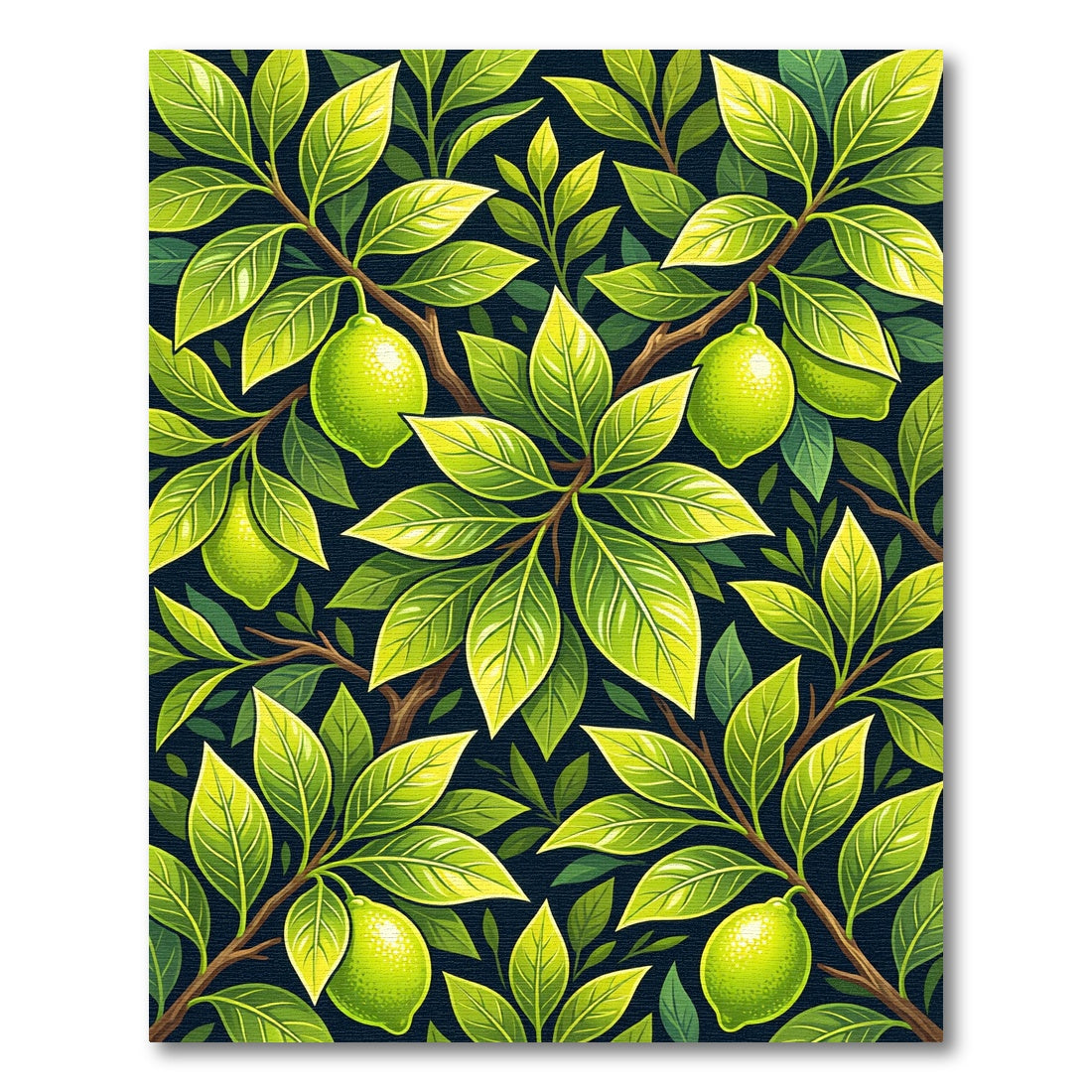 Lush Verdant Lemon Branch Botanical Rug