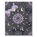 Lavender Moon Crescent Mandala Rug