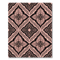 Sophisticated Black and Blush Damask Rug