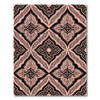 Sophisticated Black and Blush Damask Rug