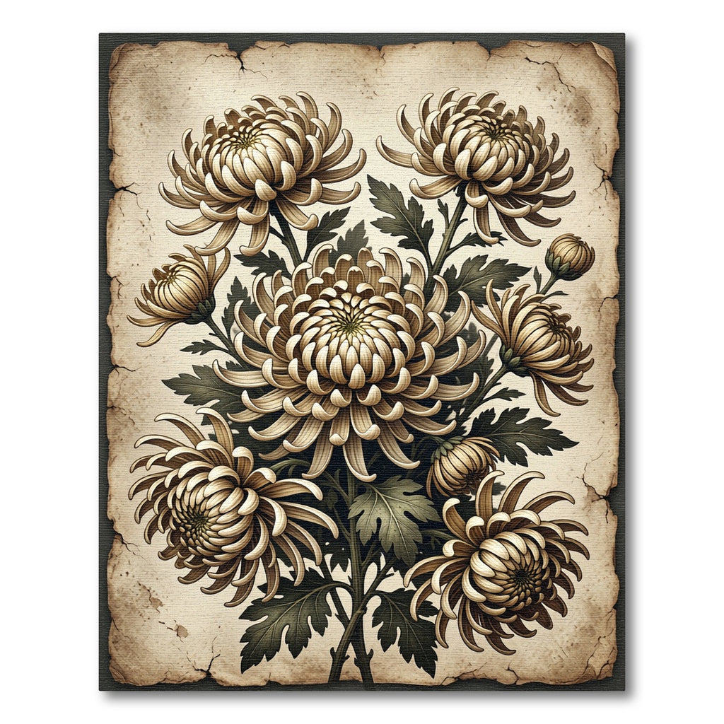 Golden Chrysanthemum Bush Arrangement Rug