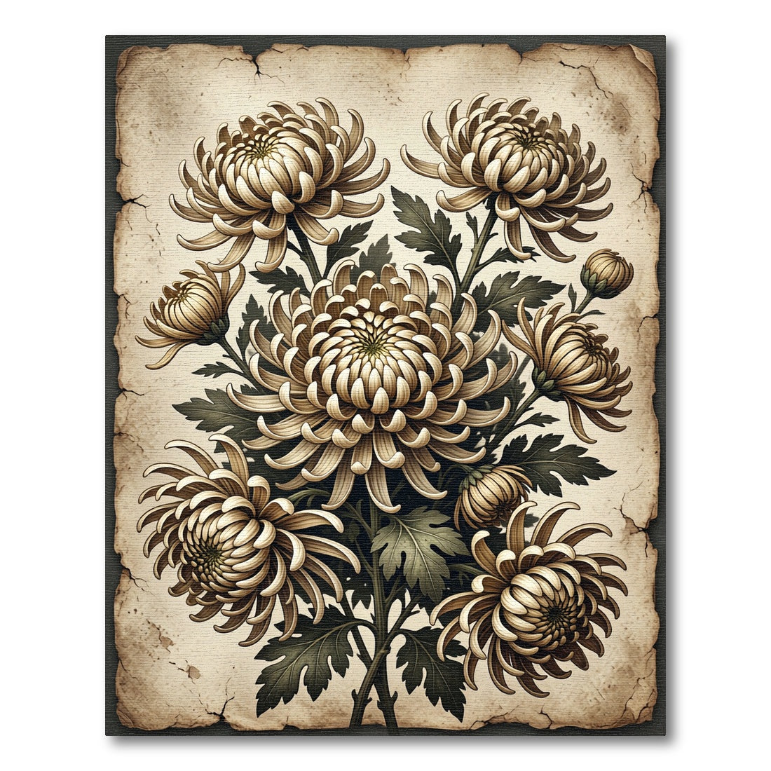 Golden Chrysanthemum Bush Arrangement Rug