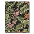 Lush Tropical Fern and Palm Foliage Rug