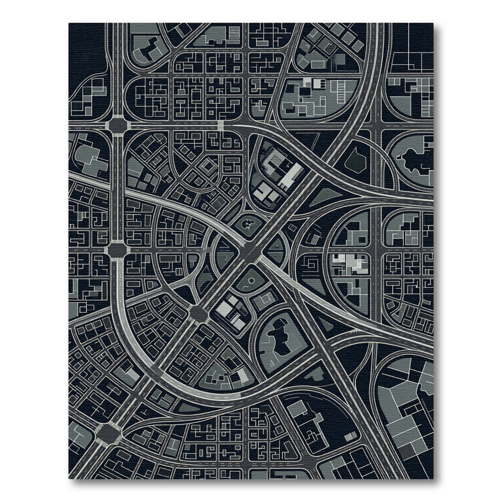 Cityscape Gray Highway Junction Rug