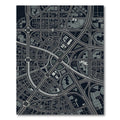 Cityscape Gray Highway Junction Rug